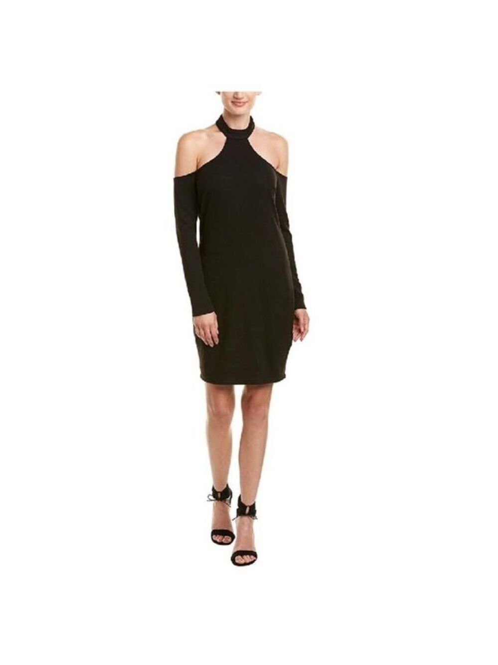 CeCe Womens Aria Halter Sweater Knit Dress